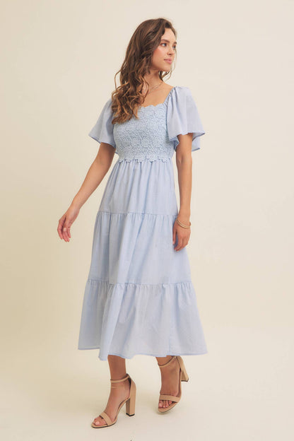 Essence Of Summer Crochet Midi Dress