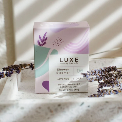 Luxe Lavender + Oat Shower Steamer Fizzy Bomb