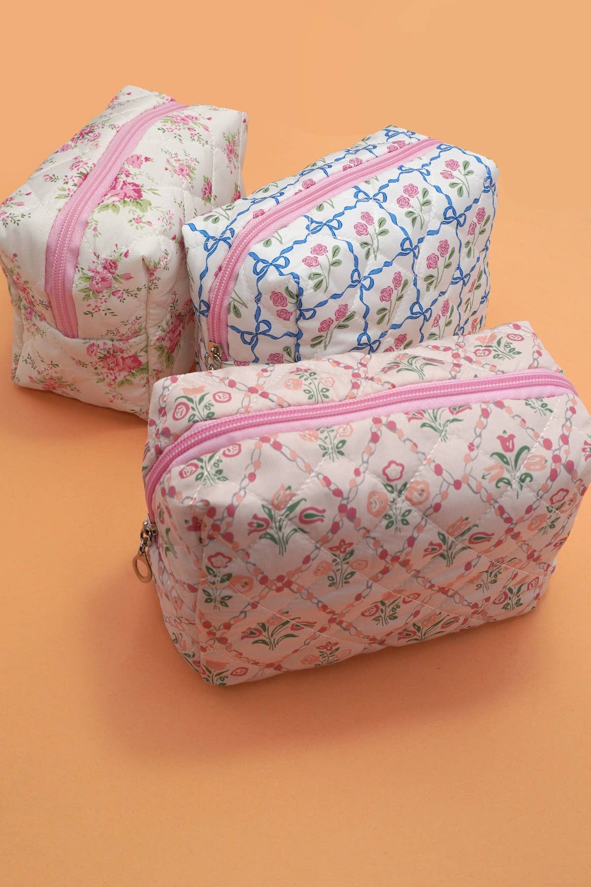 FLORAL TOILE PATTERN MAKEUP COSMETIC POUCH BAG | 40P562: G
