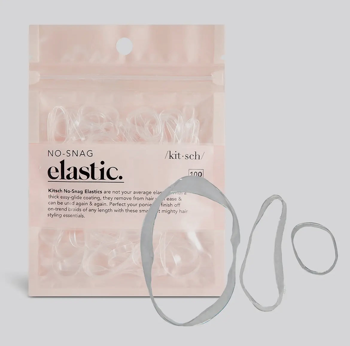 No-Snag Elastic 100 PC- Clear