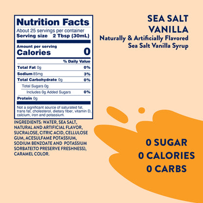 Skinny Sea Salt Vanilla Syrup