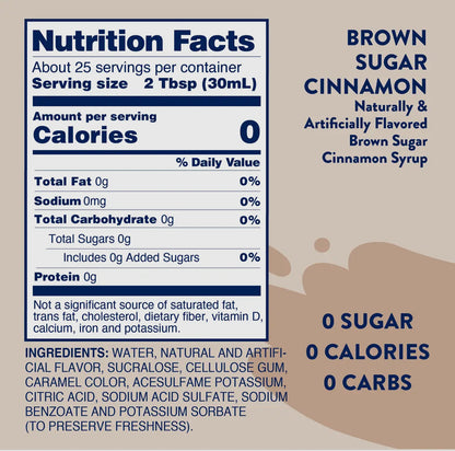 Skinny Brown Sugar Cinnamon Syrup