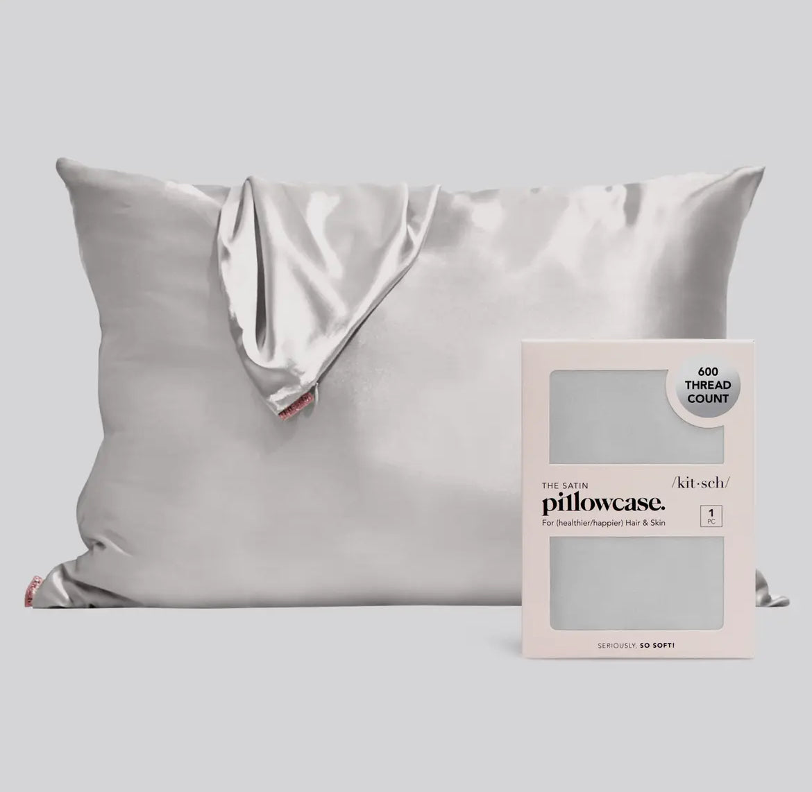Kitsch Satin Pillowcase- Silver