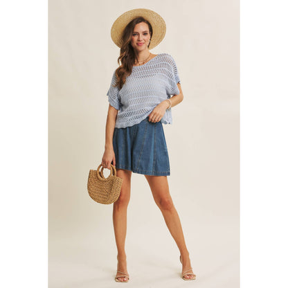 Summer Denim Flared Shorts