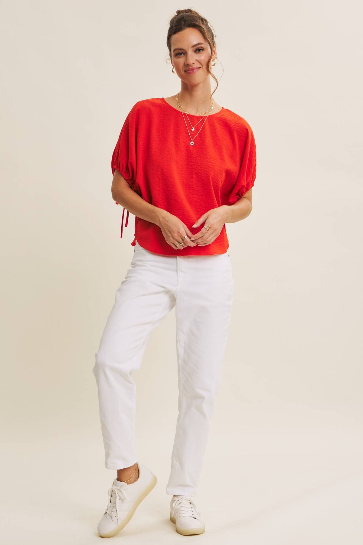 VIibrant Crinked Blouse-Kelly Green