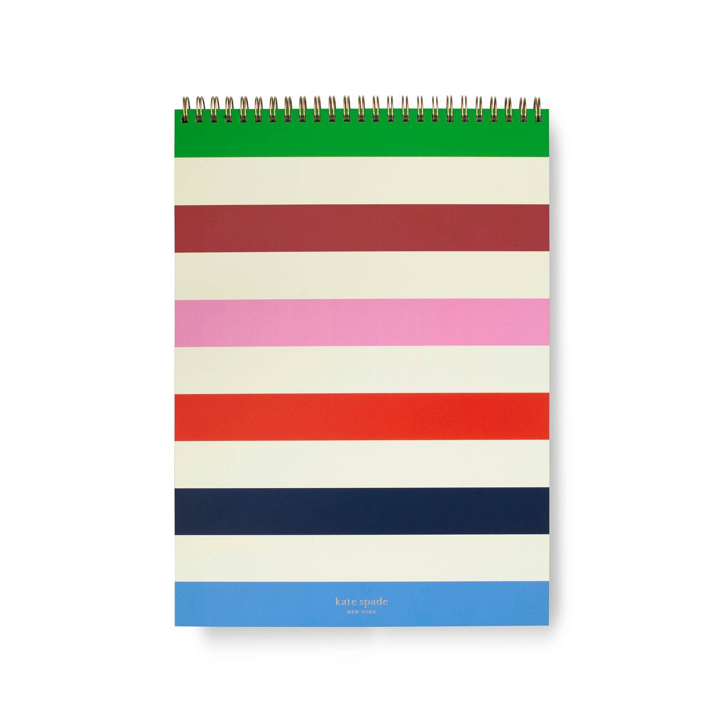 Kate Spade Large Top Spiral Notebook-Adventure Stripe