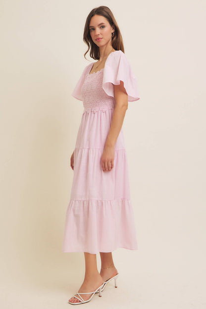 Essence Of Summer Crochet Midi Dress