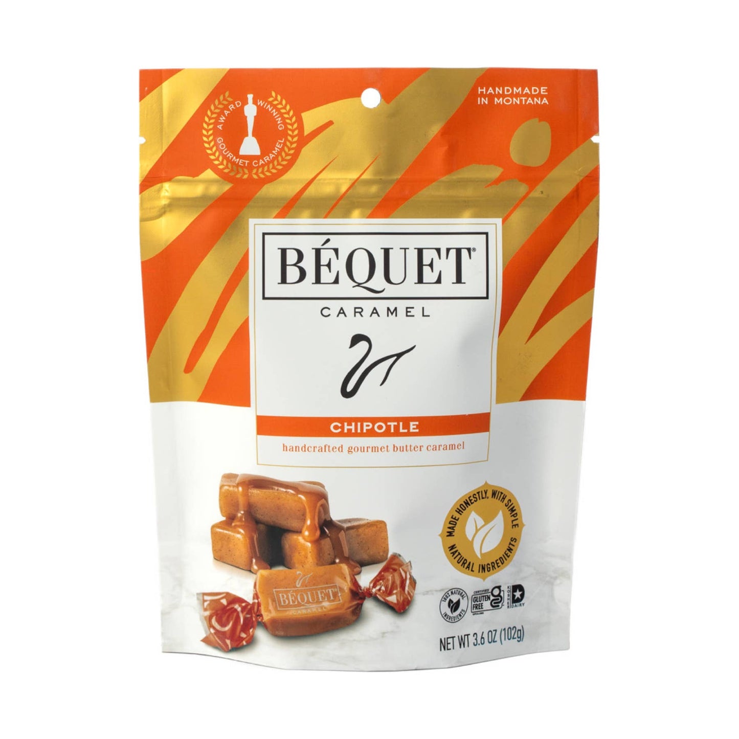 Béquet Gourmet Caramel 3.6 oz Pouch: Green Apple
