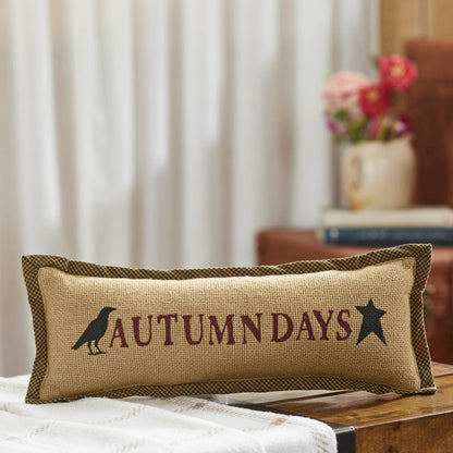 Raven Harvest Autumn Days Fall Throw Pillow 5x15