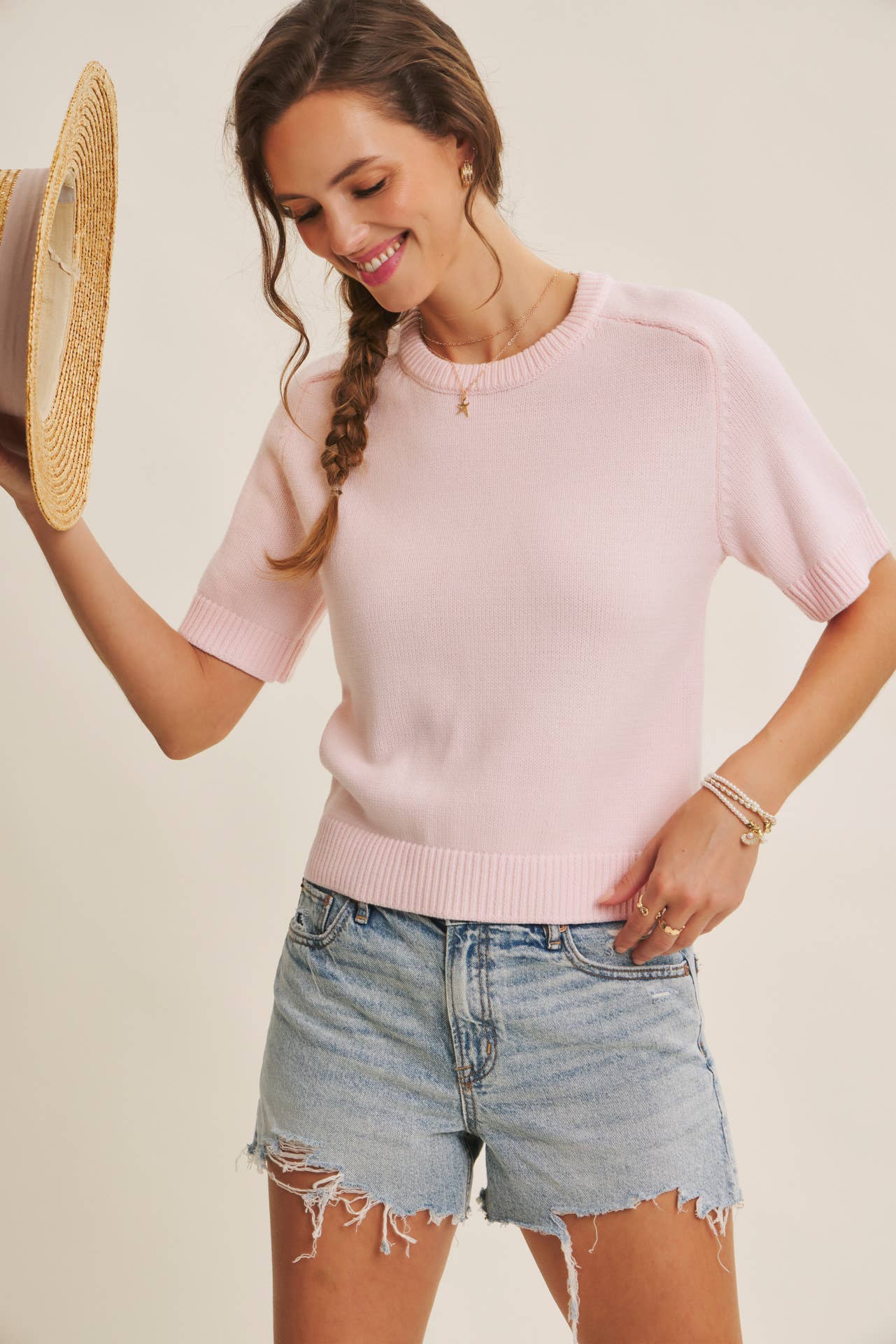 Reagan Sweater Top- White