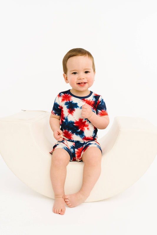 Firecracker Tie Dye Bamboo Shorts Set