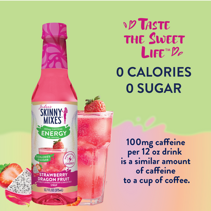 Skinny Strawberry Dragon Fruit Energy Syrup - 375ml