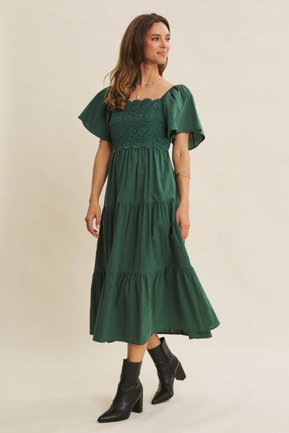 Essence Of Summer Crochet Midi Dress