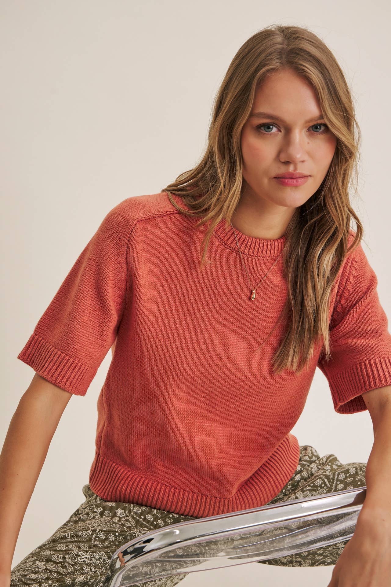 Reagan Sweater Top- White