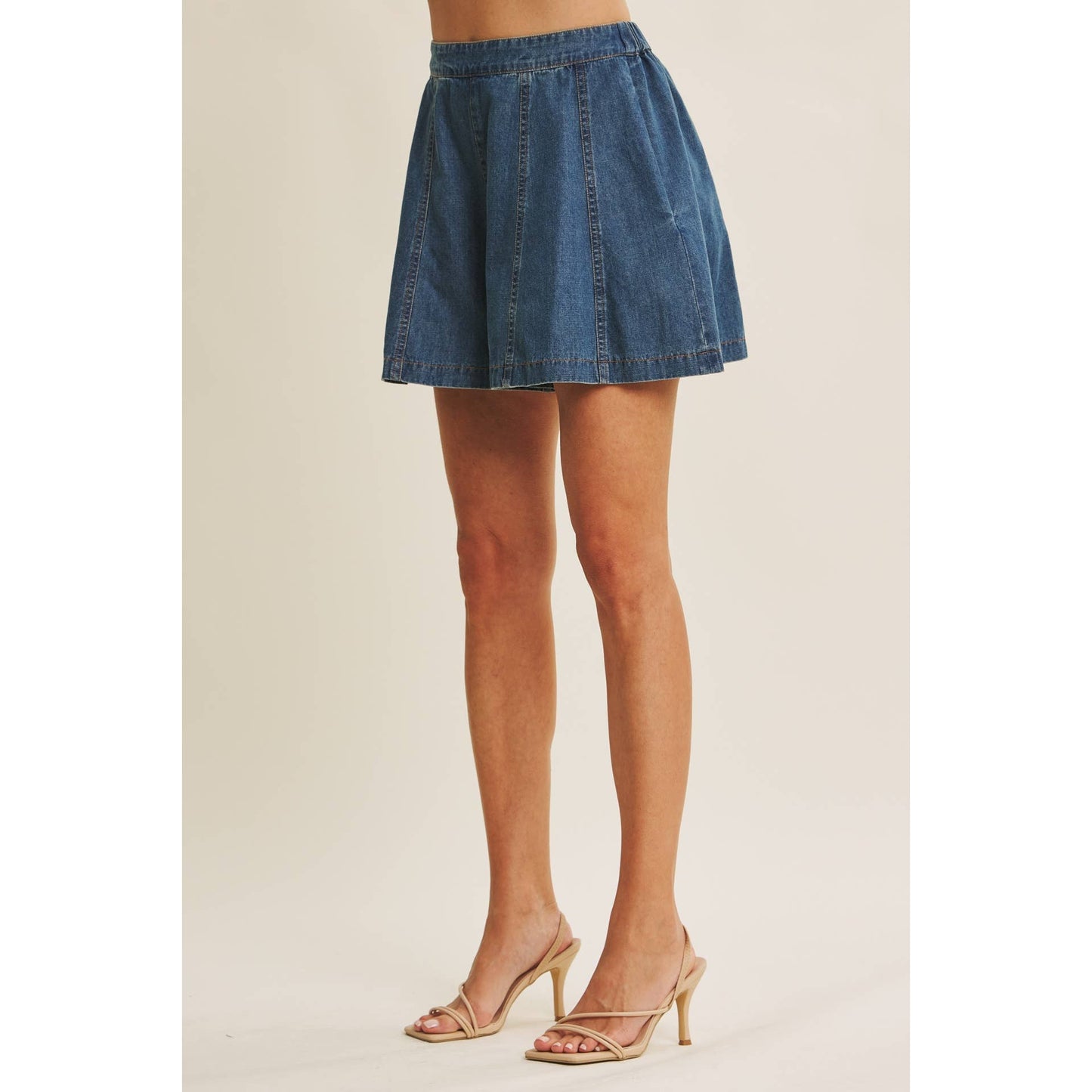 Summer Denim Flared Shorts