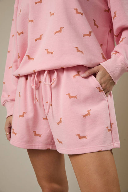 Dachshund Print Sweatshorts