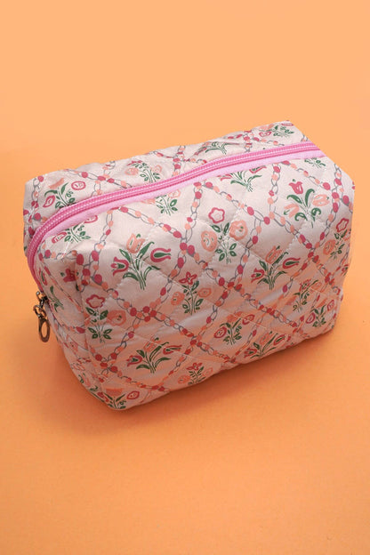 FLORAL TOILE PATTERN MAKEUP COSMETIC POUCH BAG | 40P562: G