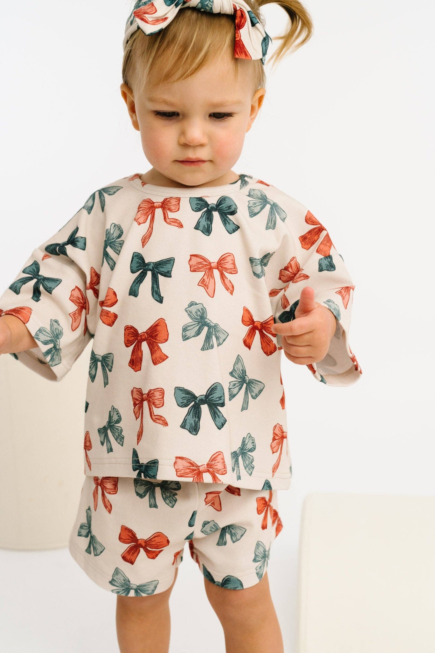 Patriotic Bows Slouchy Set