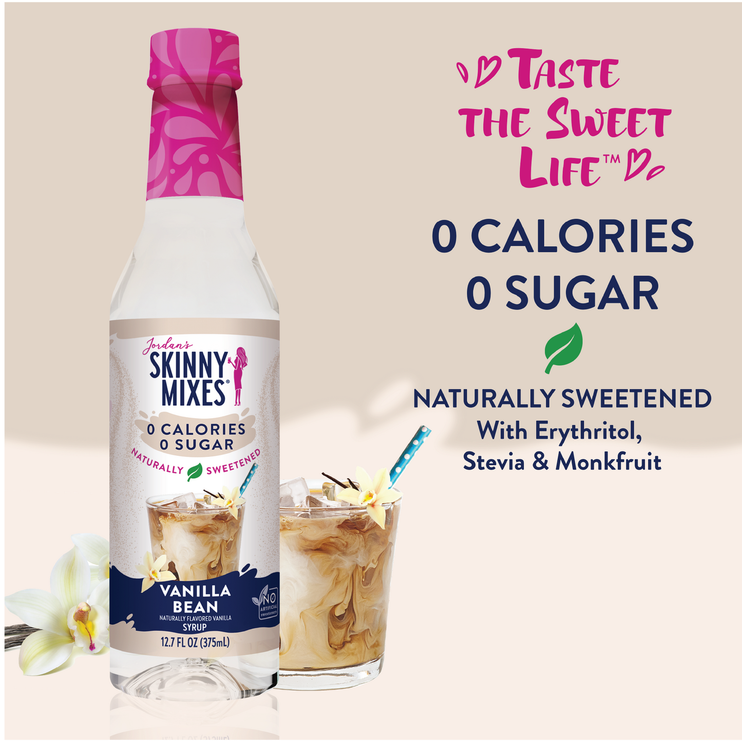 Naturally Sweetened Vanilla Bean Syrup - 375ml