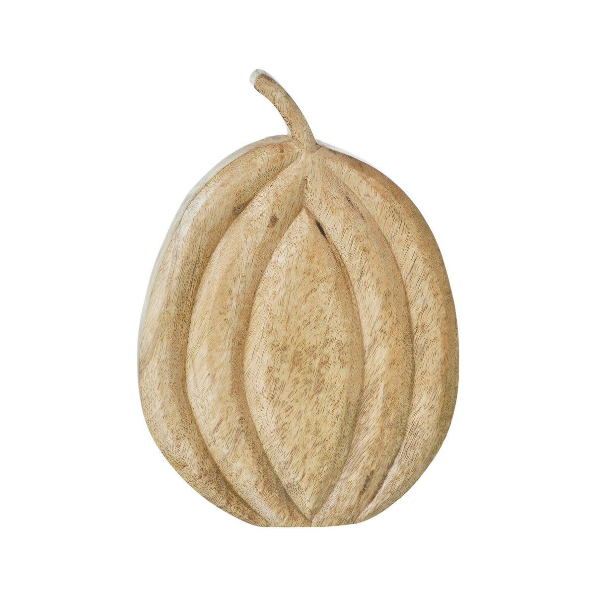 Wood Pumpkin Figurine 10" Rustic Farmhouse Fall Decor