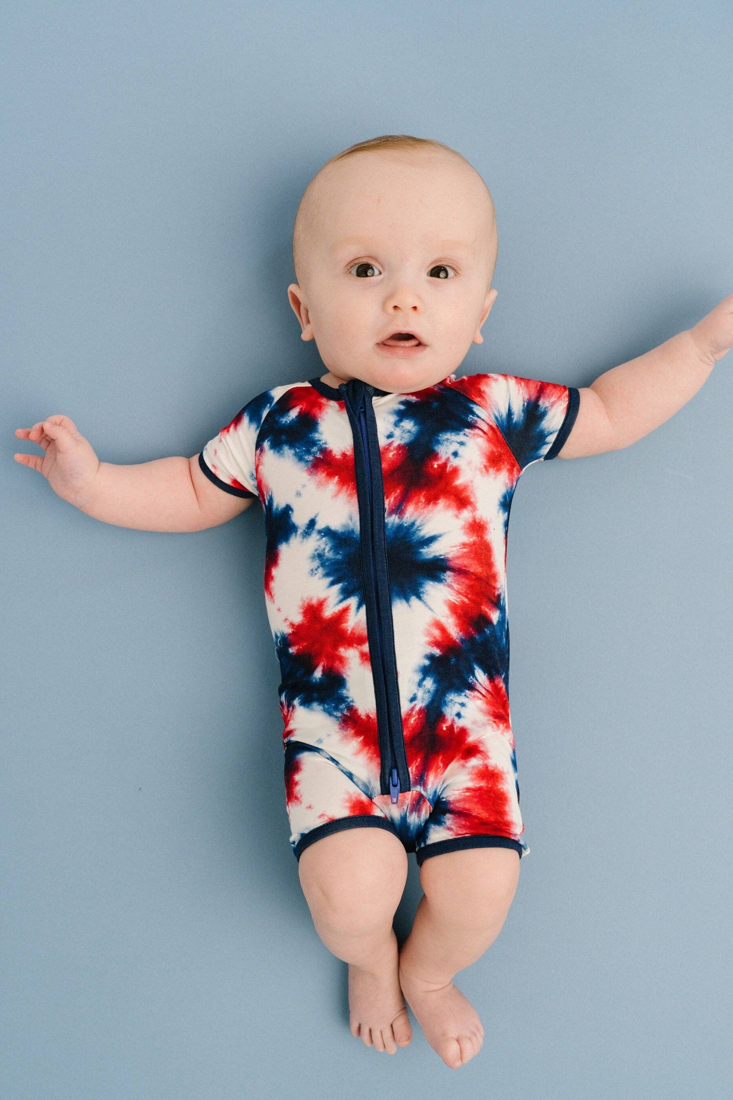 Firecracker Tie Dye Bamboo Short Romper