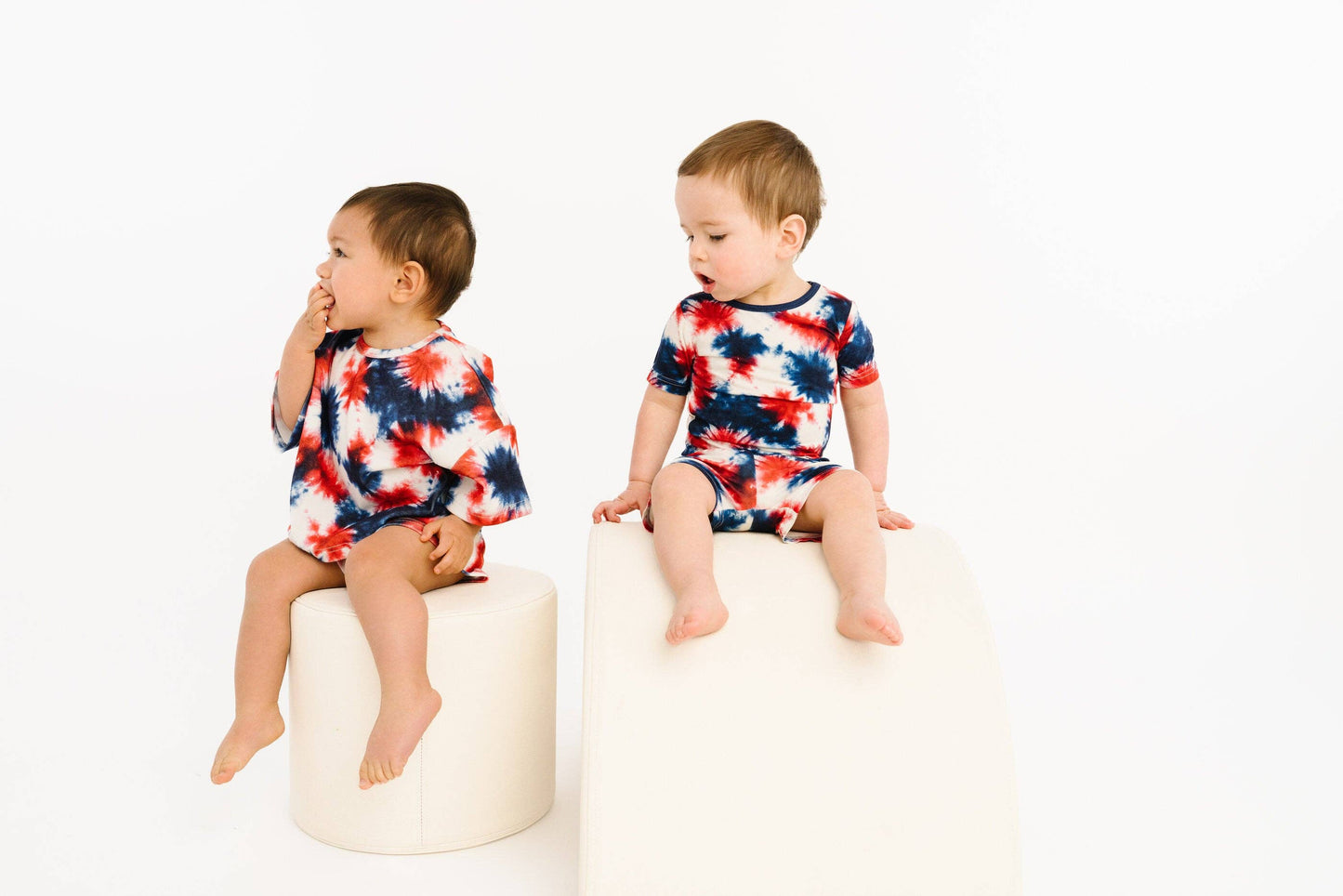 Firecracker Tie Dye Bamboo Shorts Set