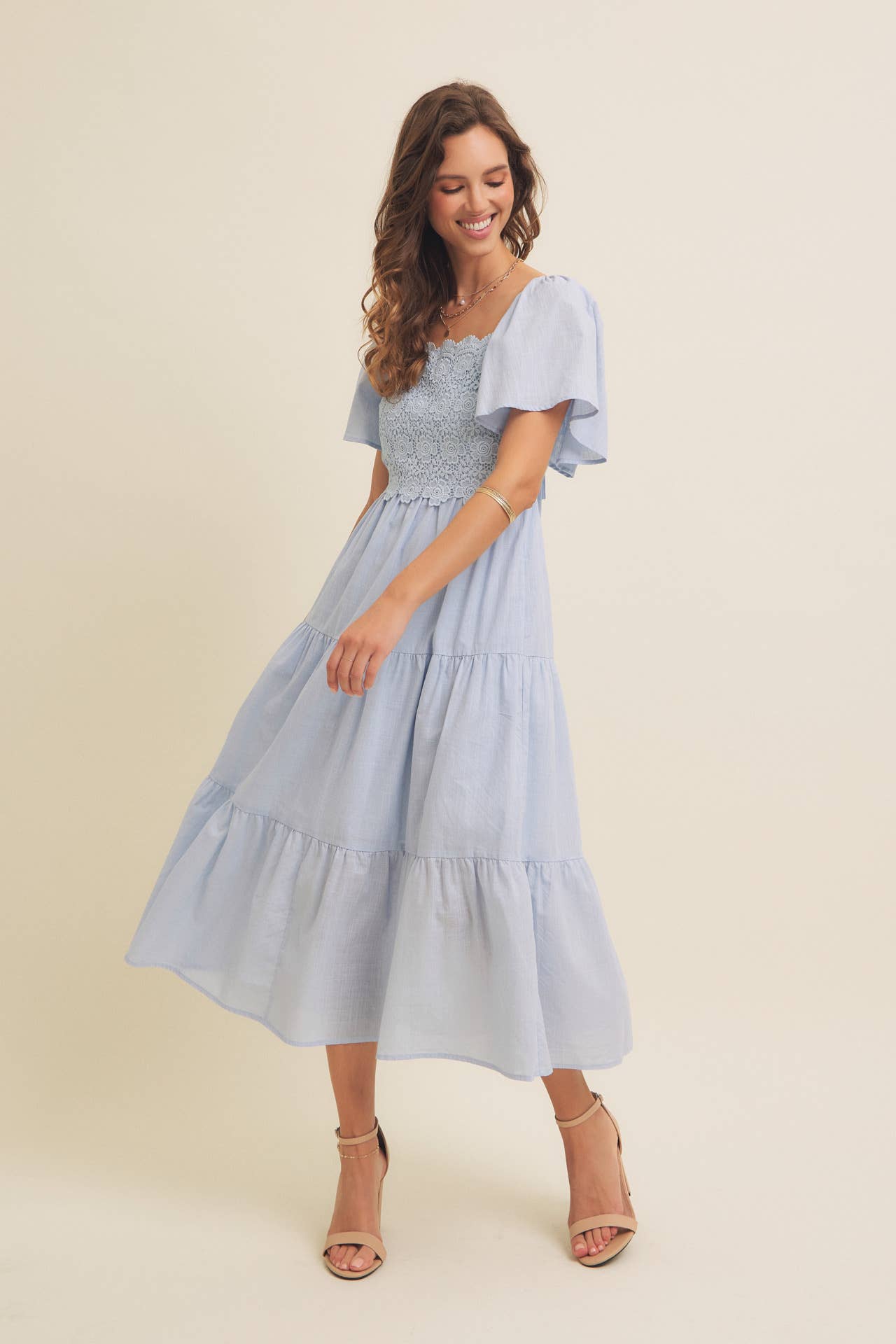 Essence Of Summer Crochet Midi Dress