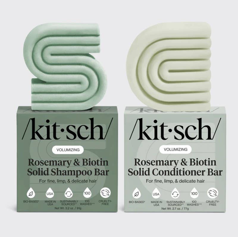 Rosemary & Biotin Volumizing Shampoo & Conditioner Bar Combo