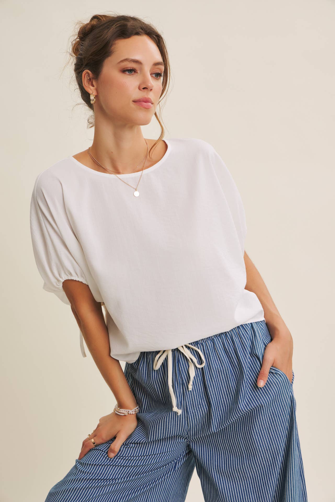 VIibrant Crinked Blouse-Kelly Green