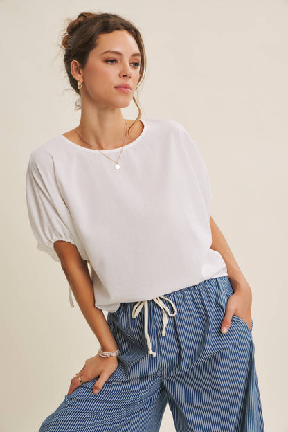 VIibrant Crinked Blouse-Kelly Green