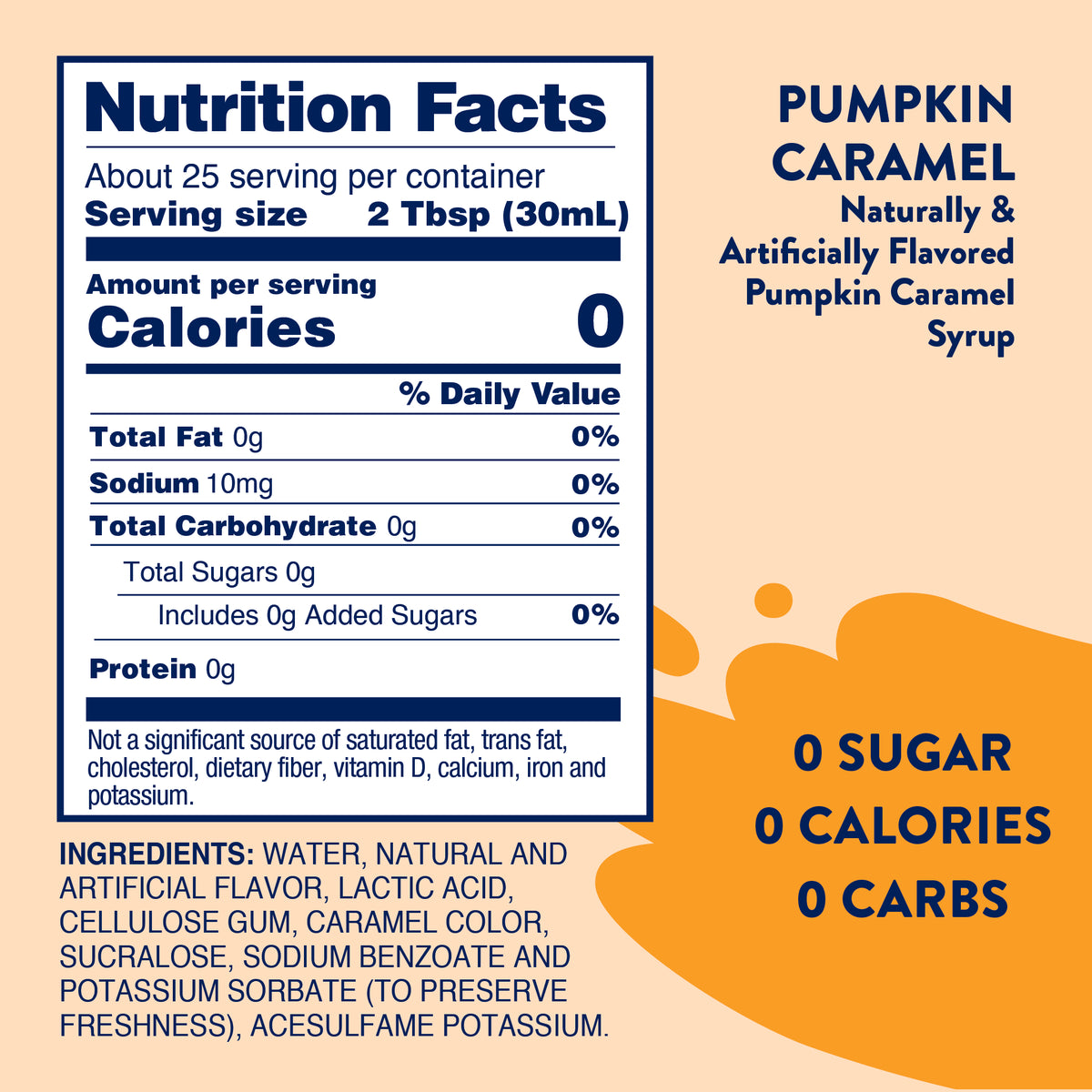 Sugar Free Pumpkin Caramel Syrup