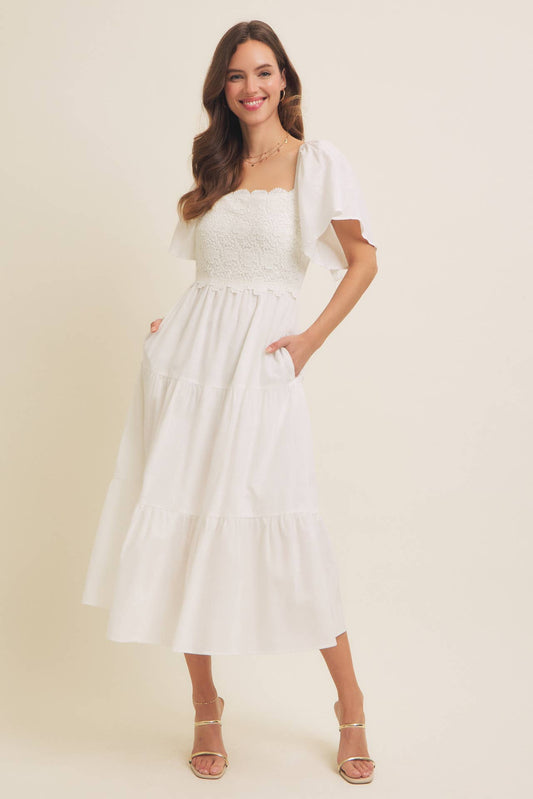 Essence Of Summer Crochet Midi Dress