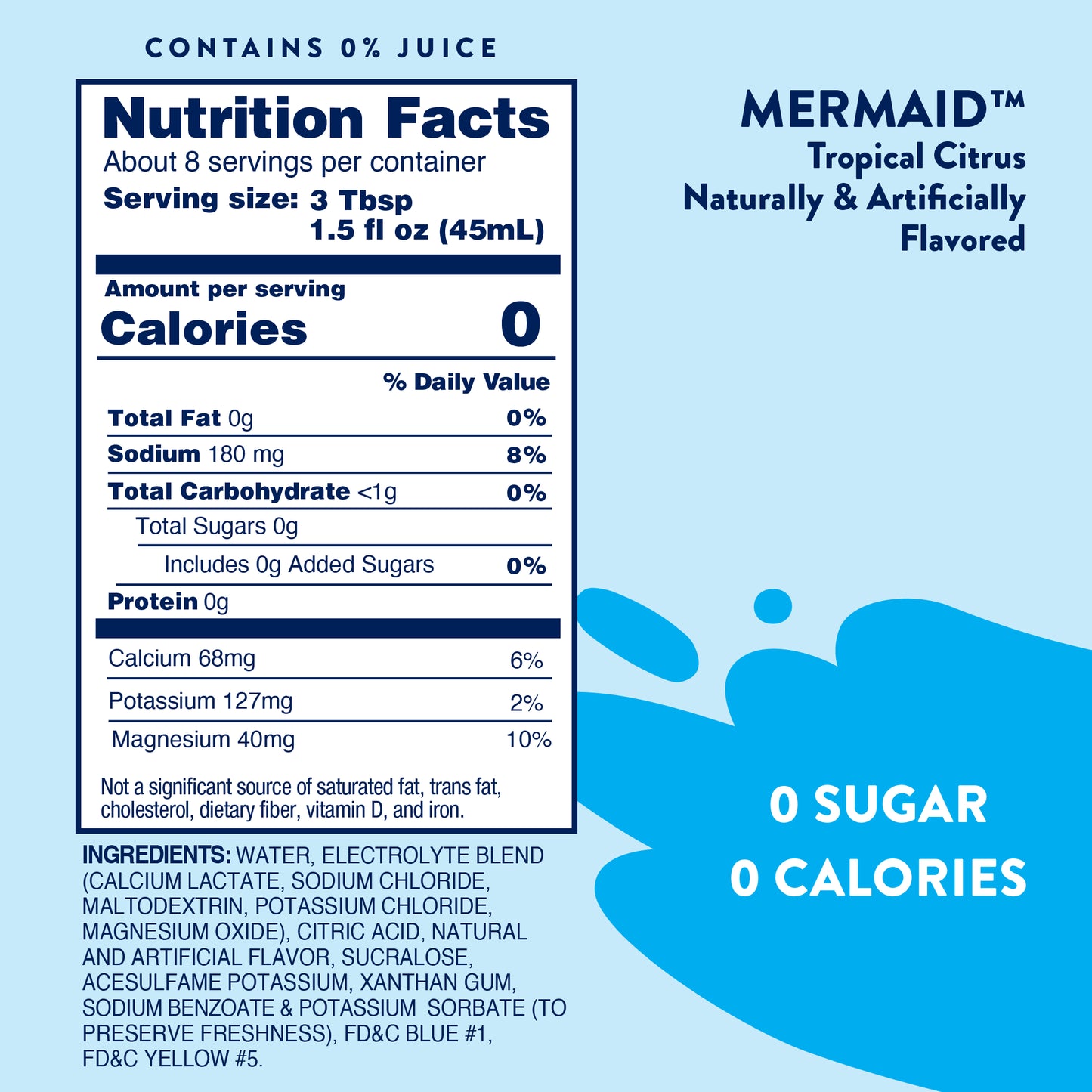 Skinny Mermaid Hydration Syrup with Electrolytes 375 ml