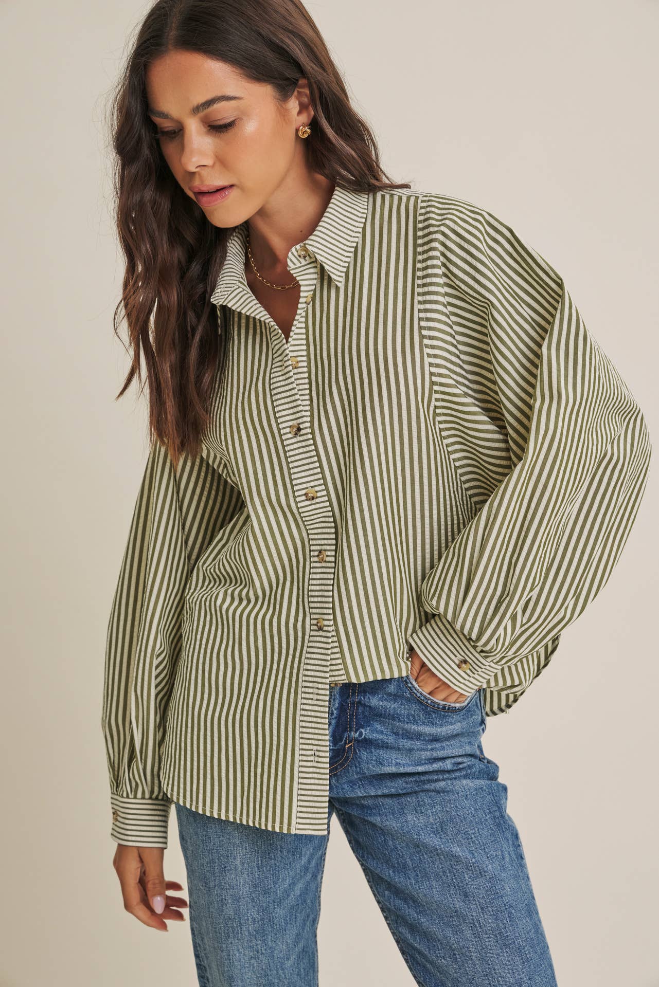 French Cafe Button Down