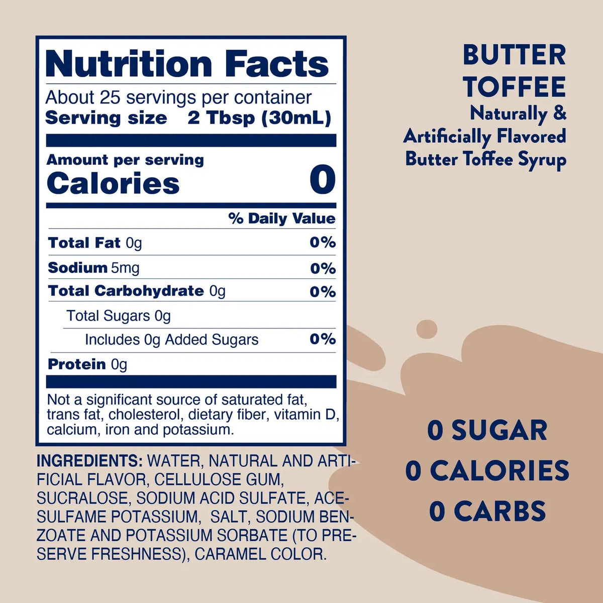 Skinny Butter Toffee Syrup