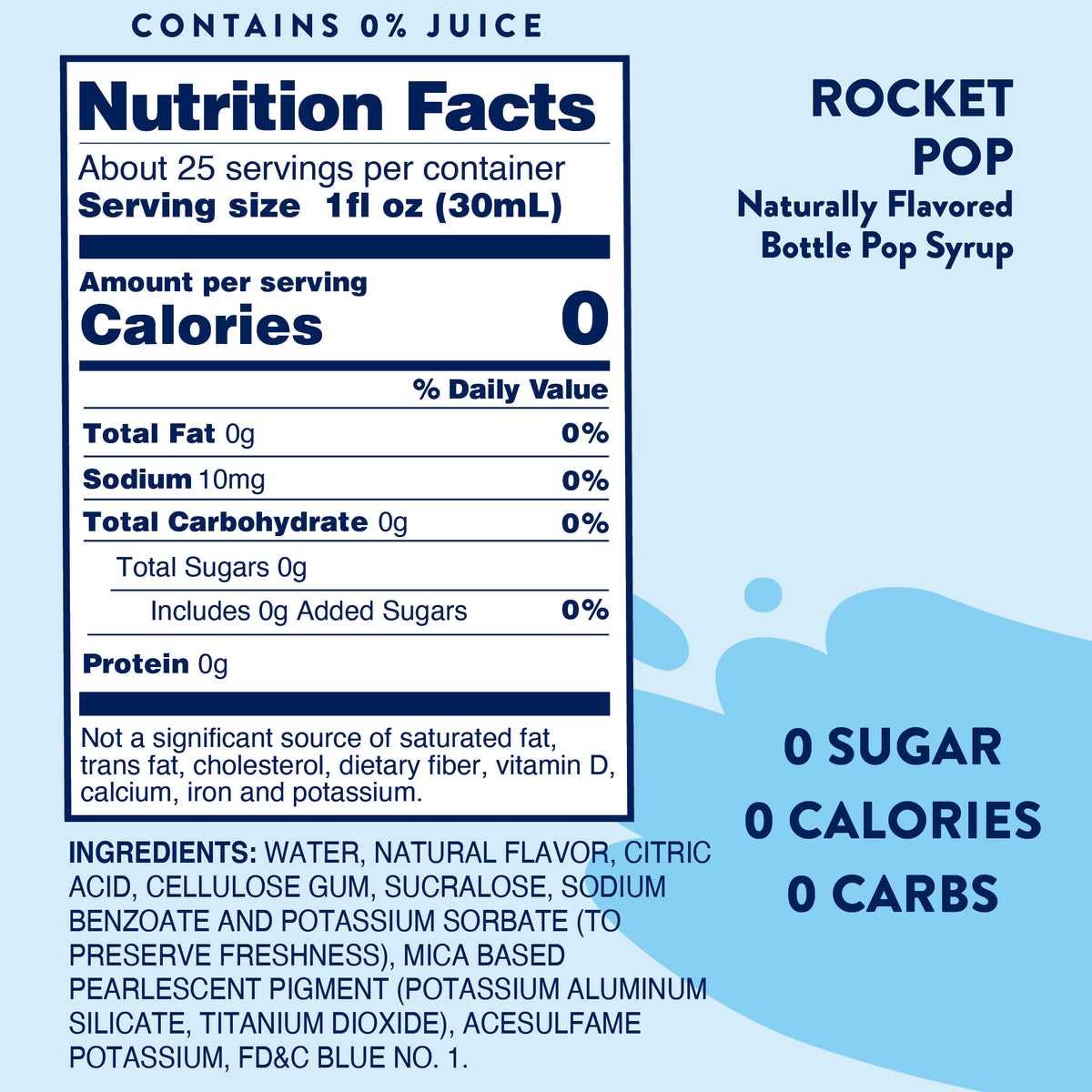 Skinny Rocket Pop Syrup