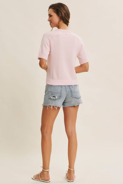 Reagan Sweater Top- White