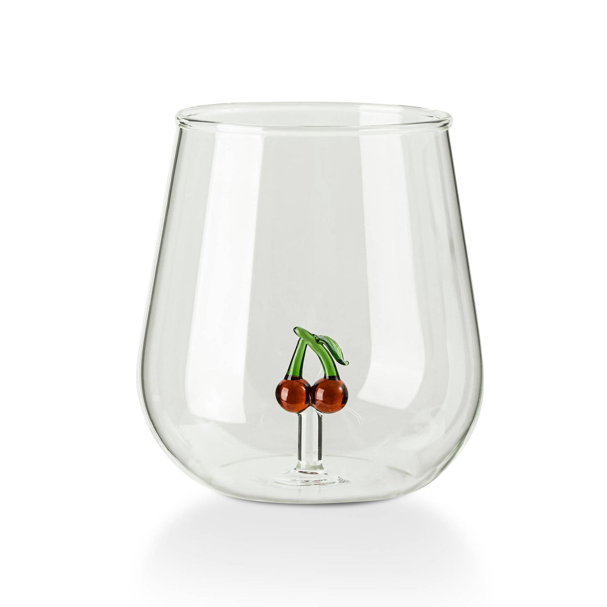 Cherry Icon Stemless Wine Glass