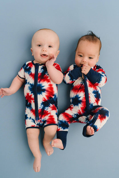 Firecracker Tie Dye Bamboo Short Romper