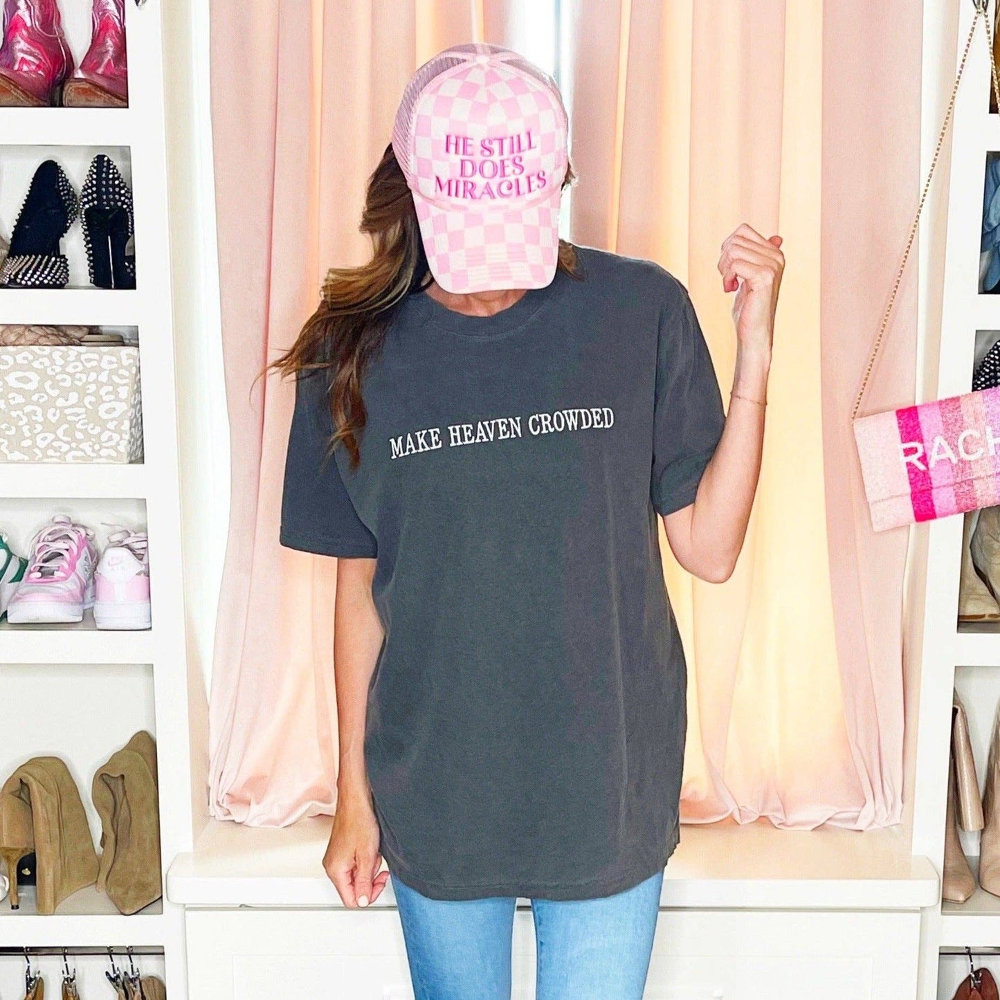 Make Heaven Crowded Embroidered Tee