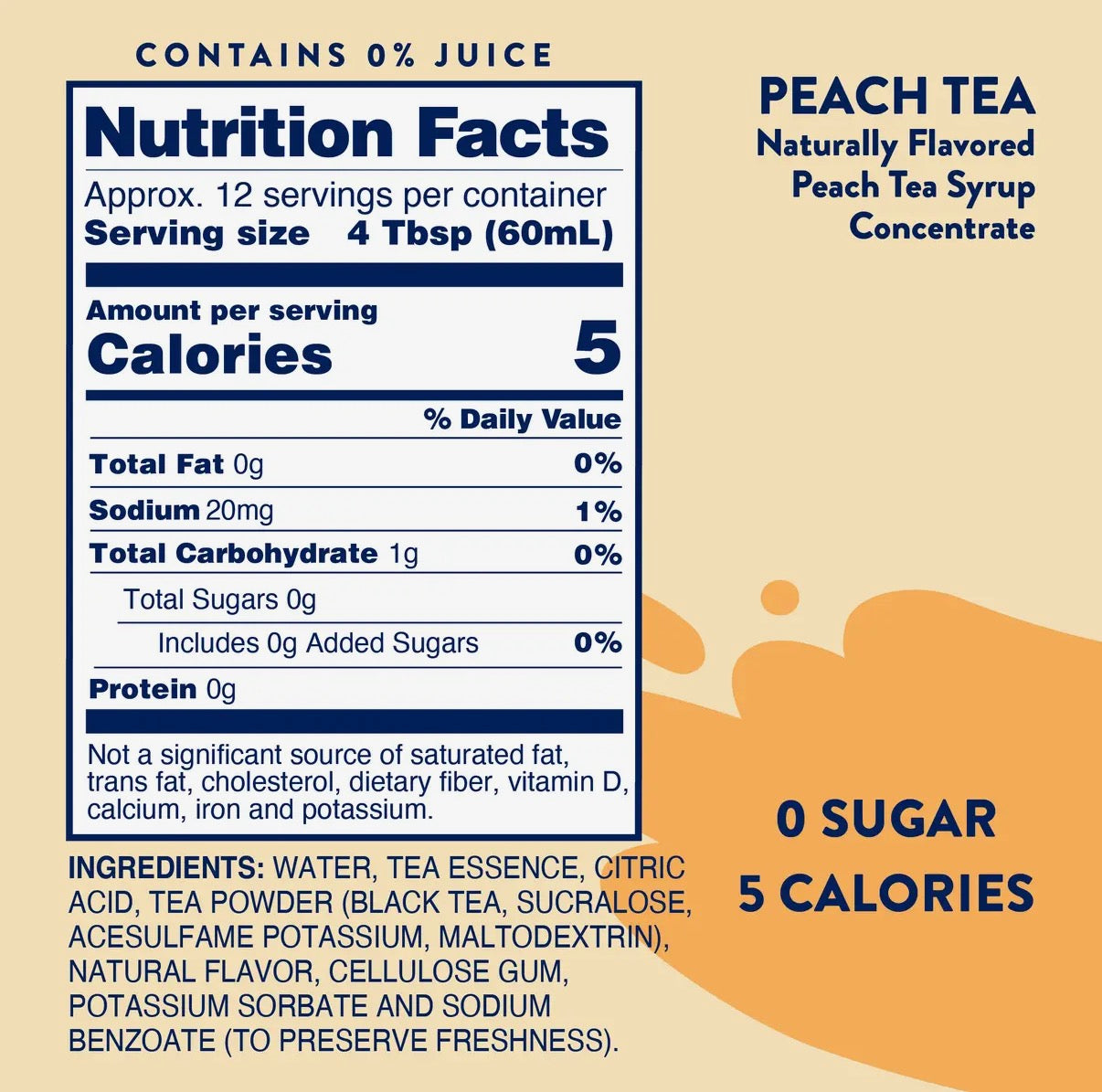 Skinny Peach Tea Syrup