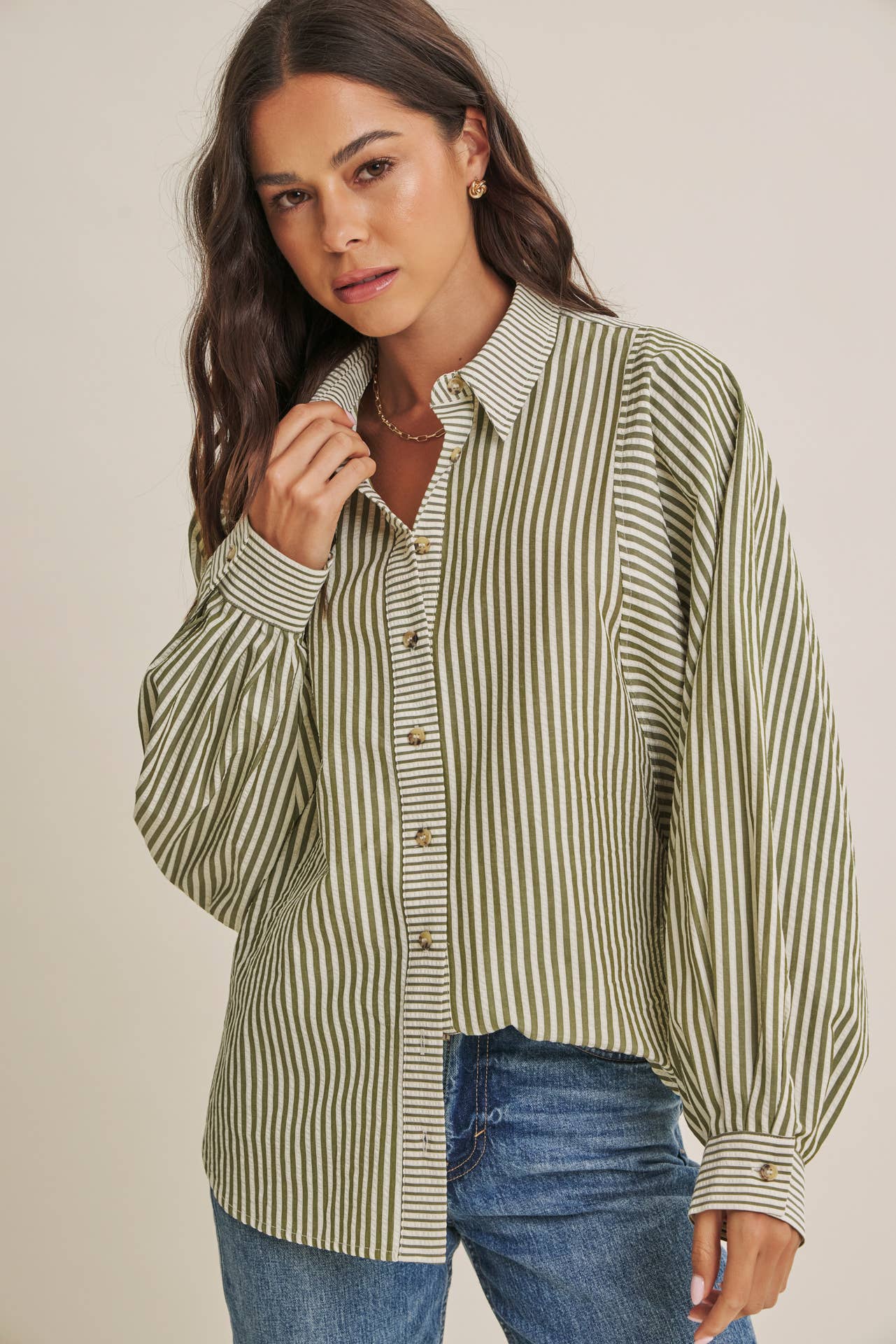 French Cafe Button Down