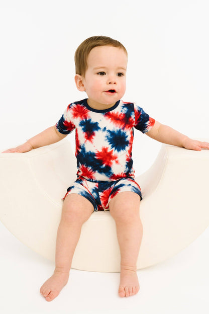 Firecracker Tie Dye Bamboo Shorts Set