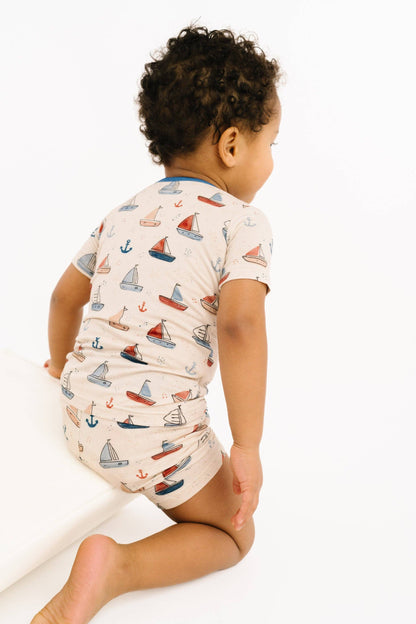 Nautical Sail Bamboo Shorts Set