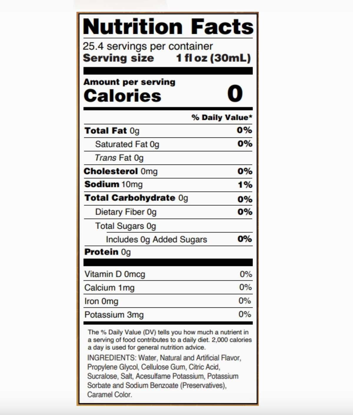 Skinny Hazelnut Syrup