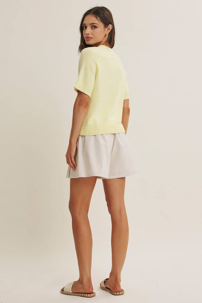 Reagan Sweater Top- White