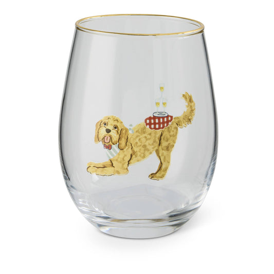 Doodle Stemless Wine Glass