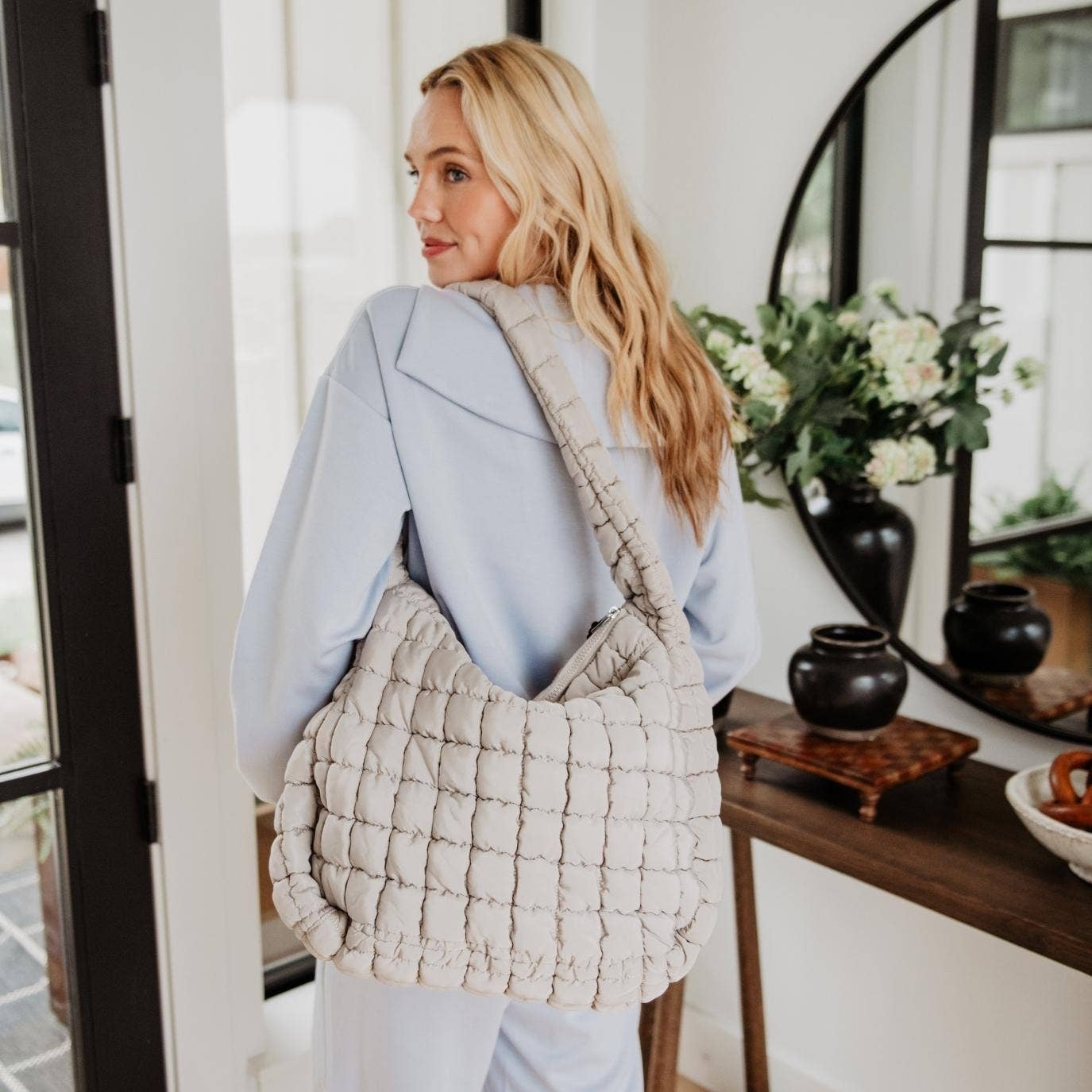 Oversized Hobo Bag- Sand