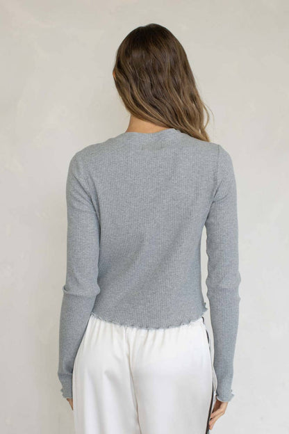 Pen Long Sleeve Top- Ivory