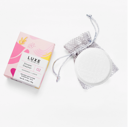Luxe Peppermint + Lemon Shower Steamer Fizzy